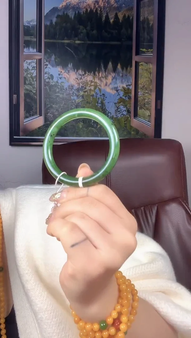 未镶嵌手镯和田玉碧玉手镯57-58mm