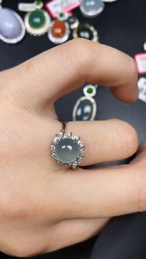 银S925镶嵌戒指翡翠1890