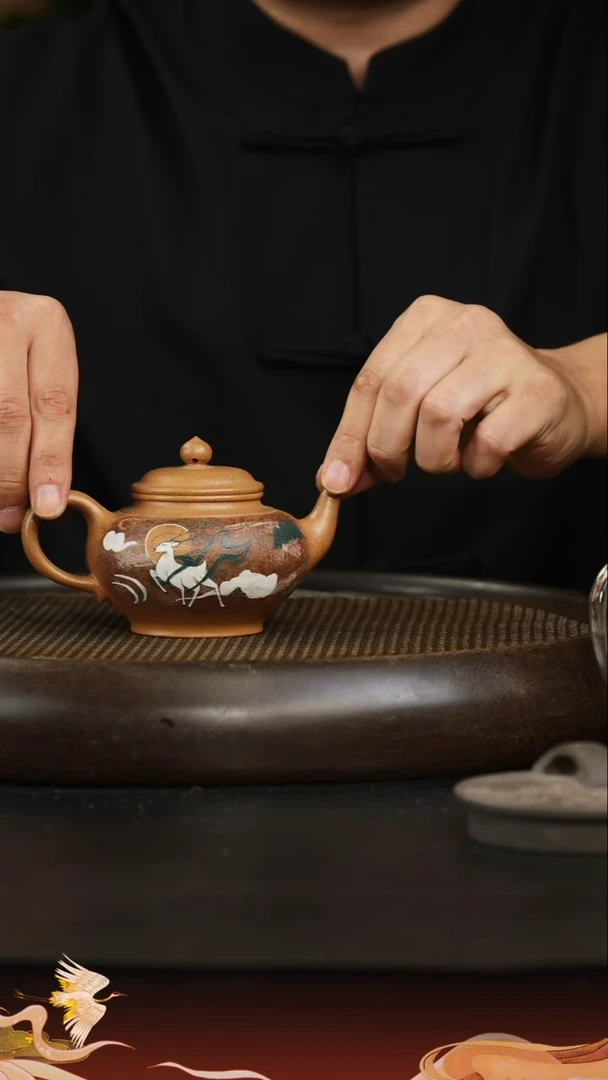 茶壶紫砂紫砂壶8 黄金段 笑樱