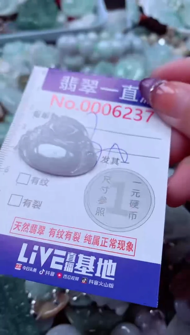 翡翠未镶嵌吊坠(不含链)6237