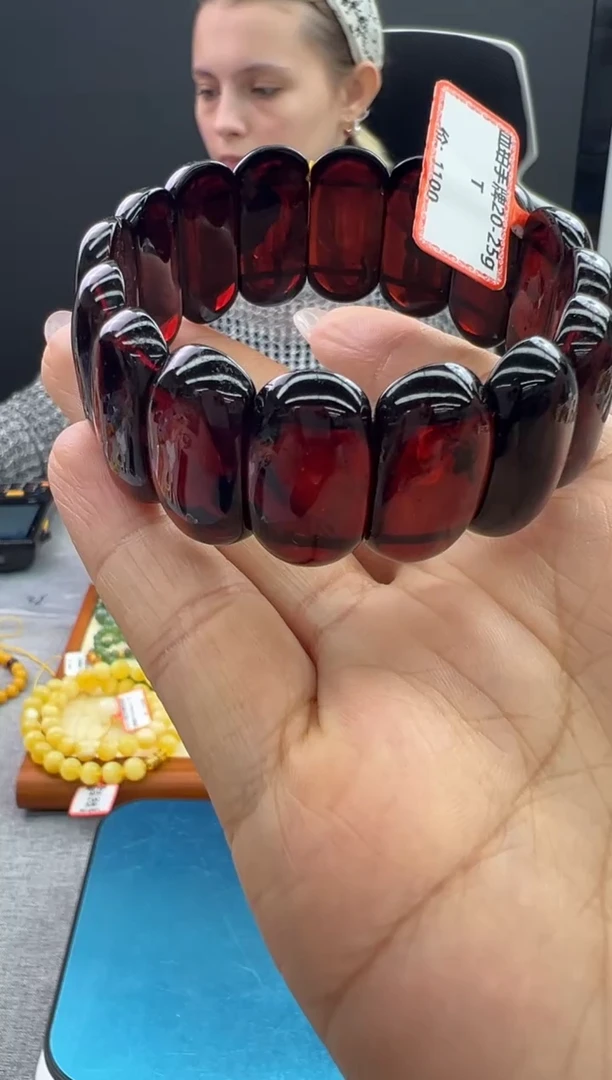 【闪购商品】琥珀手链未镶嵌29秒拍号