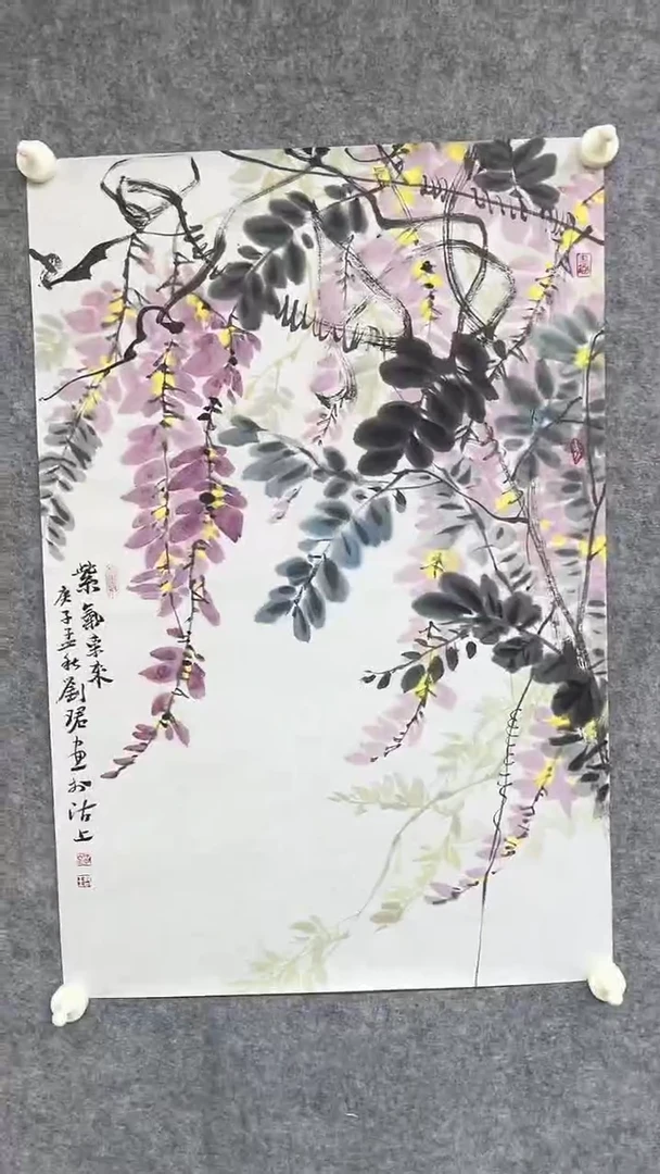 国画lj老师2.7破除花鸟画作品一幅