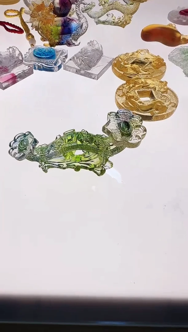 手工艺品琉璃富贵花开如意