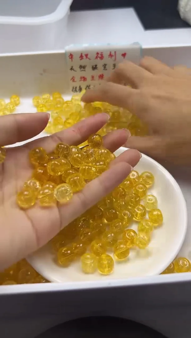 颈饰未镶嵌水晶w2515黄阿赛老型10*8mm*10颗