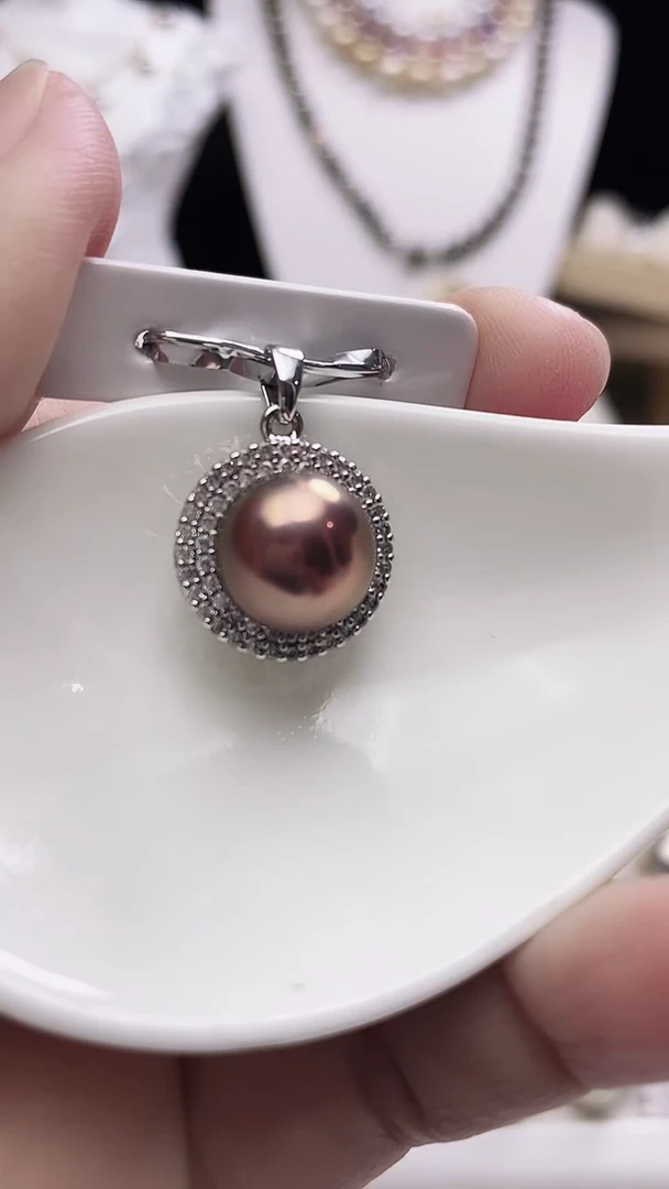 【闪购商品】淡水珍珠颈饰未镶嵌淡水紫珠吊坠