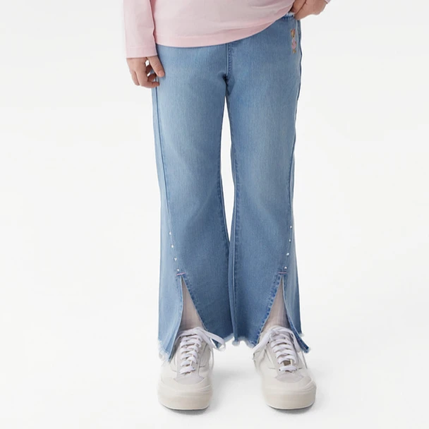 PawinPaw卡通小熊童装25年春夏休闲长裤喇叭牛仔裤百搭PCTJF2223E