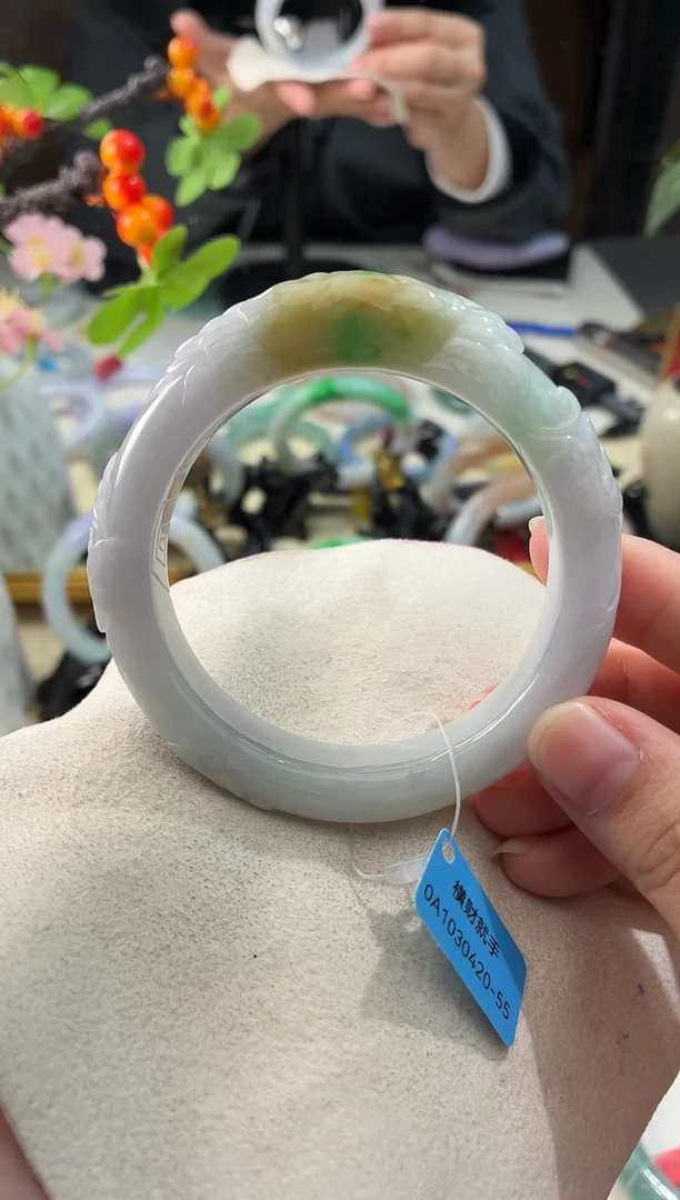 未镶嵌手镯翡翠7  翡翠手镯 55