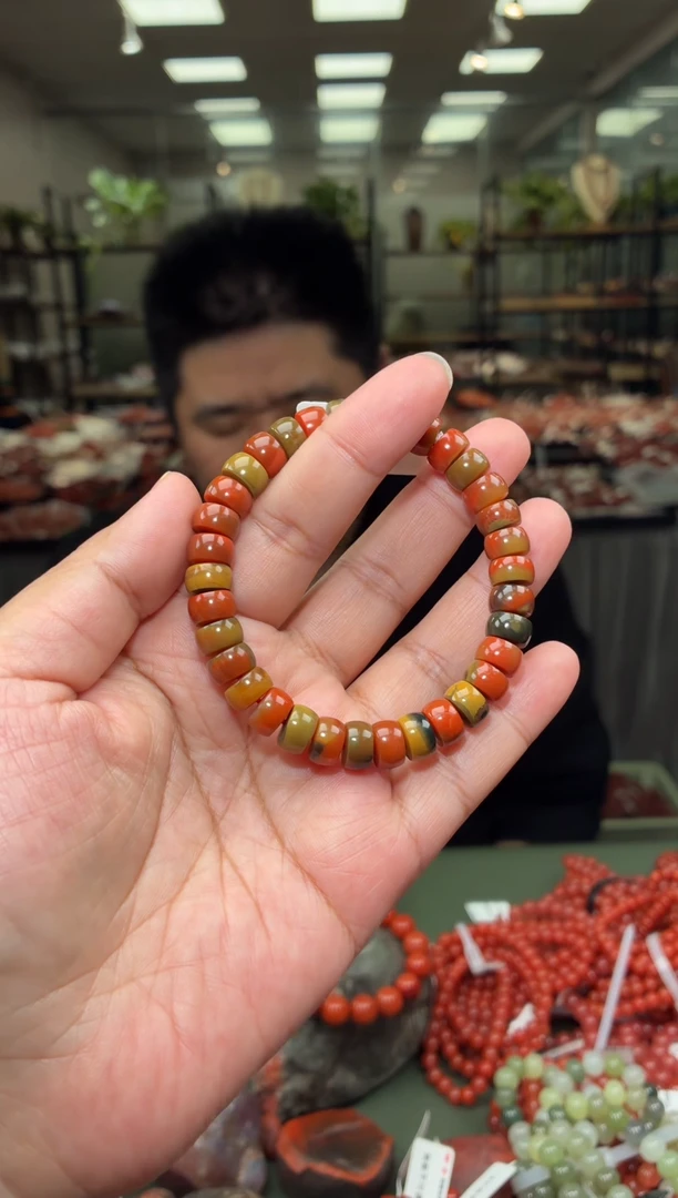 未镶嵌手串南红玛瑙包浆单圈手串一条约9mm多样性发货