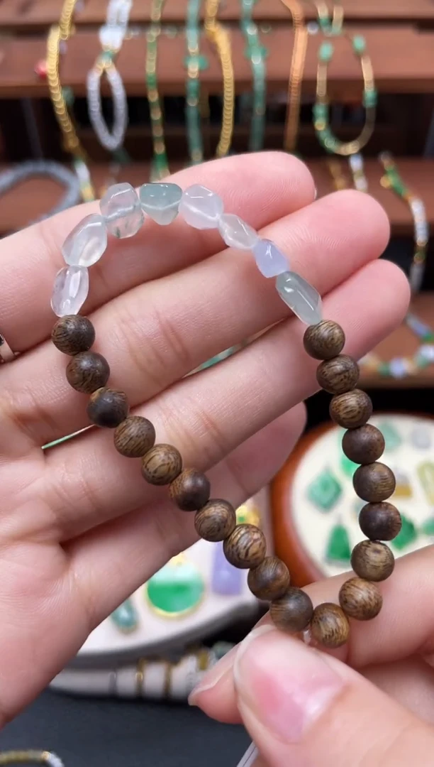 【闪购商品】翡翠套链未镶嵌一个  JK352