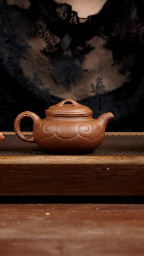 茶壶紫砂桃花泥仿古如意230CC