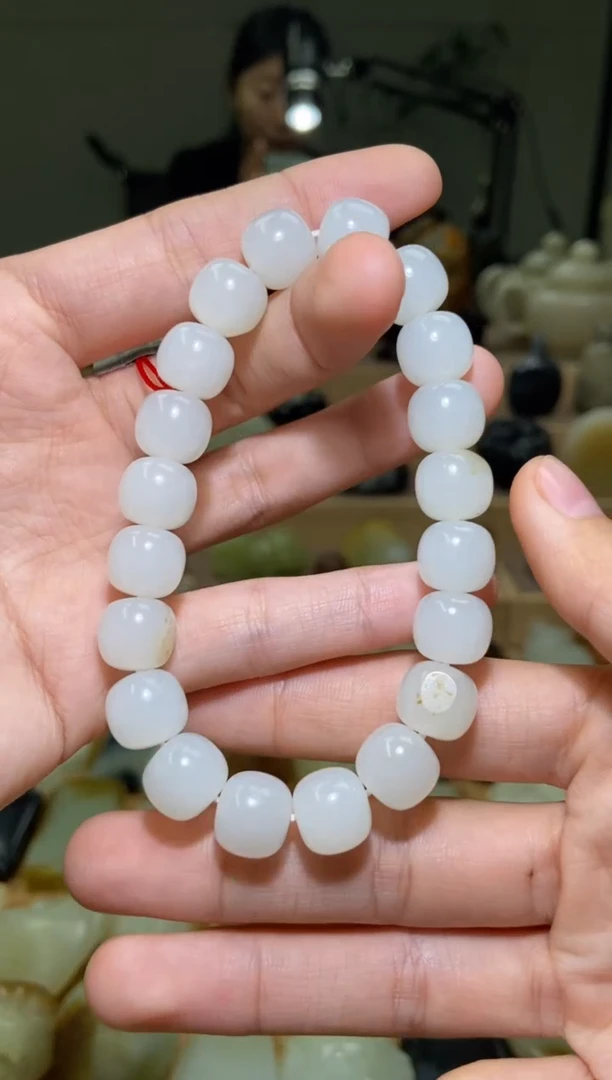 未镶嵌手串和田玉新疆和田玉老型珠手串 卡11