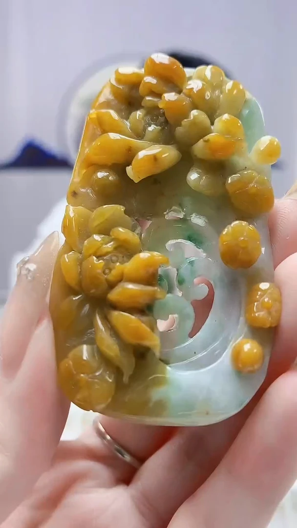 未镶嵌定制翡翠5028DD-毛货挂件92