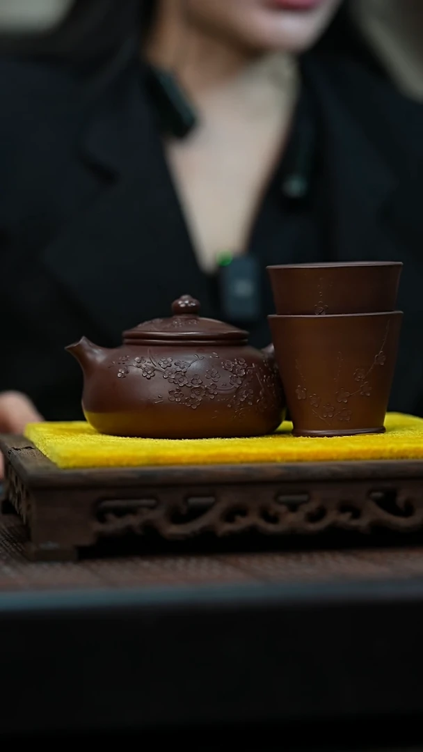 宜兴岁颐传砂原矿全手12+两个杯子