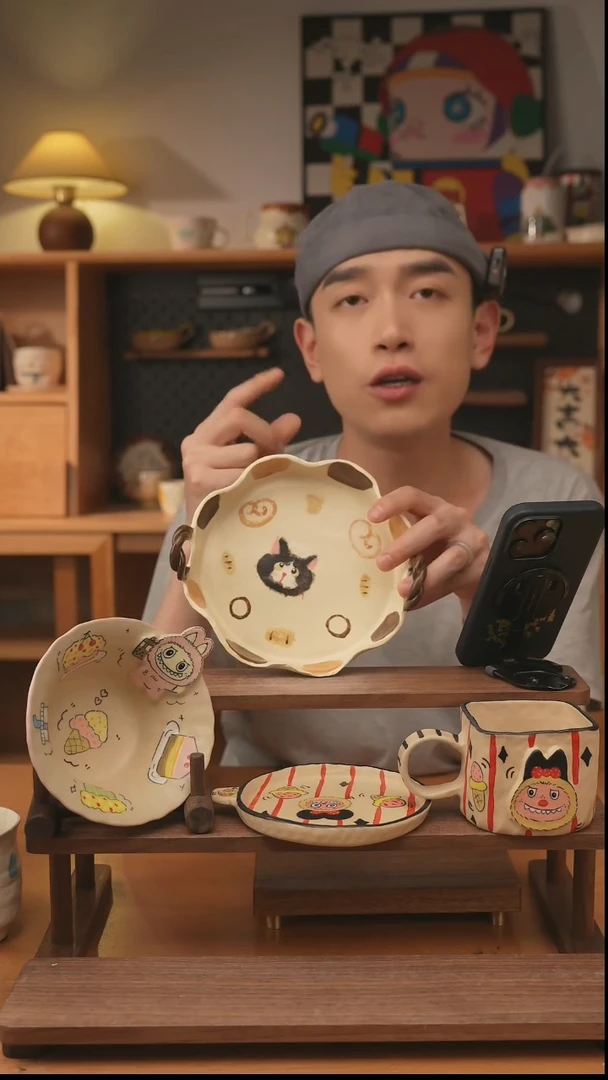 杯子景德镇可爱设计师款陶瓷