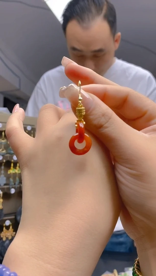 【闪购商品】翡翠耳饰合金118翡翠耳钩一个