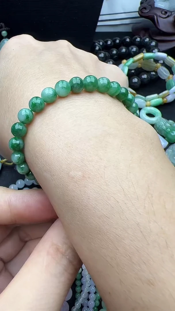 未镶嵌手链翡翠玉珠手串