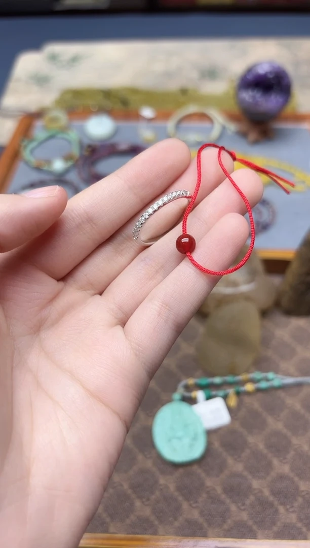 银S925镶嵌戒指玛瑙/玉髓s925银玛瑙戒指17#（戒）ZD