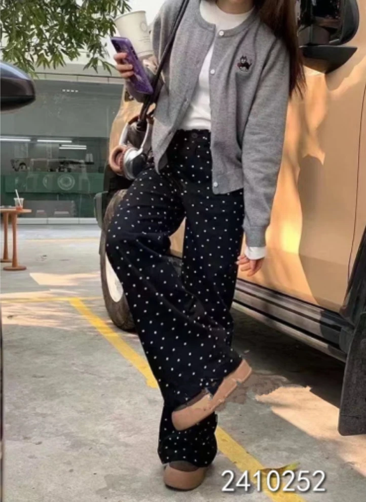 小妳XiaoNi———（春秋款高腰直筒牛仔裤2410252）
