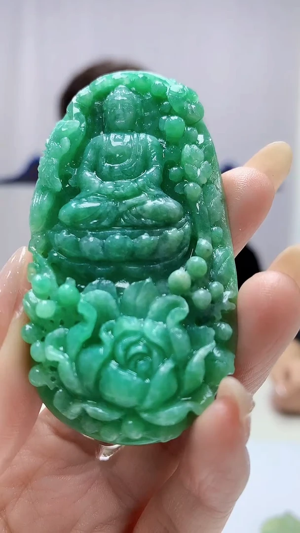 定制翡翠未镶嵌4829DD-毛货挂件93