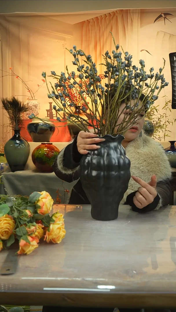 高27口11高温陶瓷花瓶