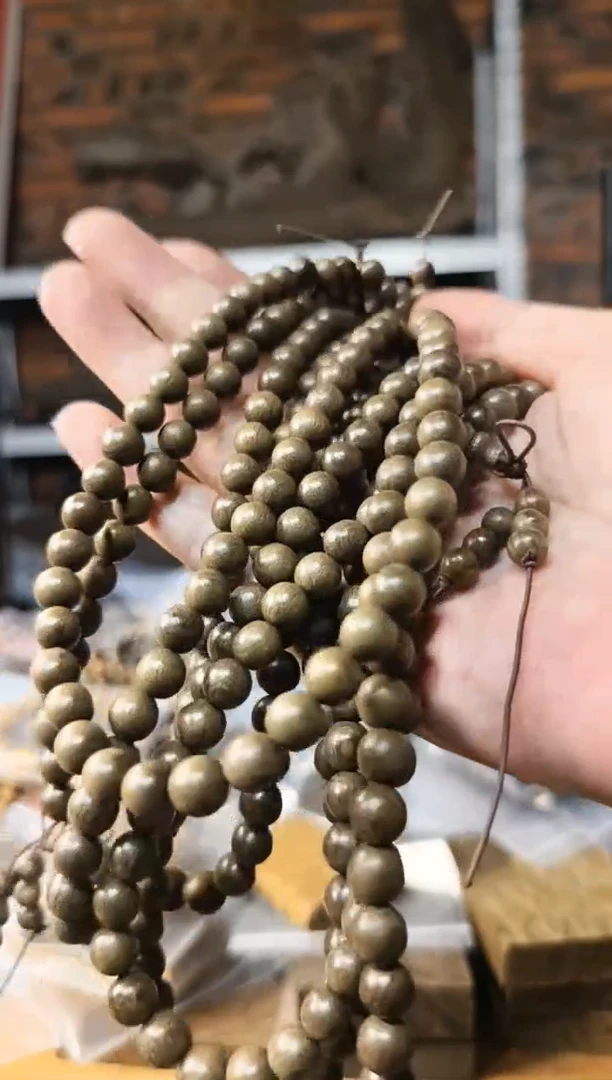 楠木（金丝楠）手串/手链0.8阴沉绿多圈108