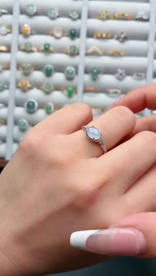 吊坠(不含链)银S925镶嵌翡翠.