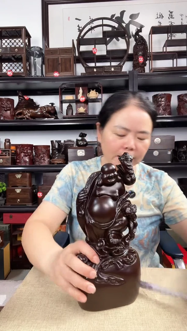 木弥勒佛老李红木工艺品