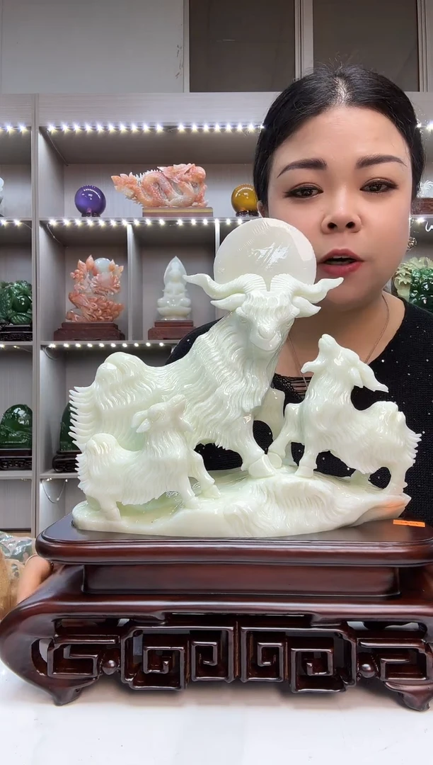 石材天然岫岩玉摆件