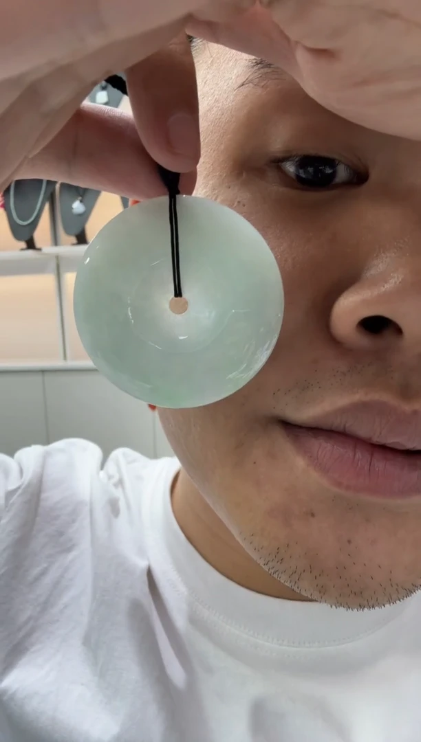 颈饰未镶嵌翡翠天然A货大平安扣吊坠 多样性发一件