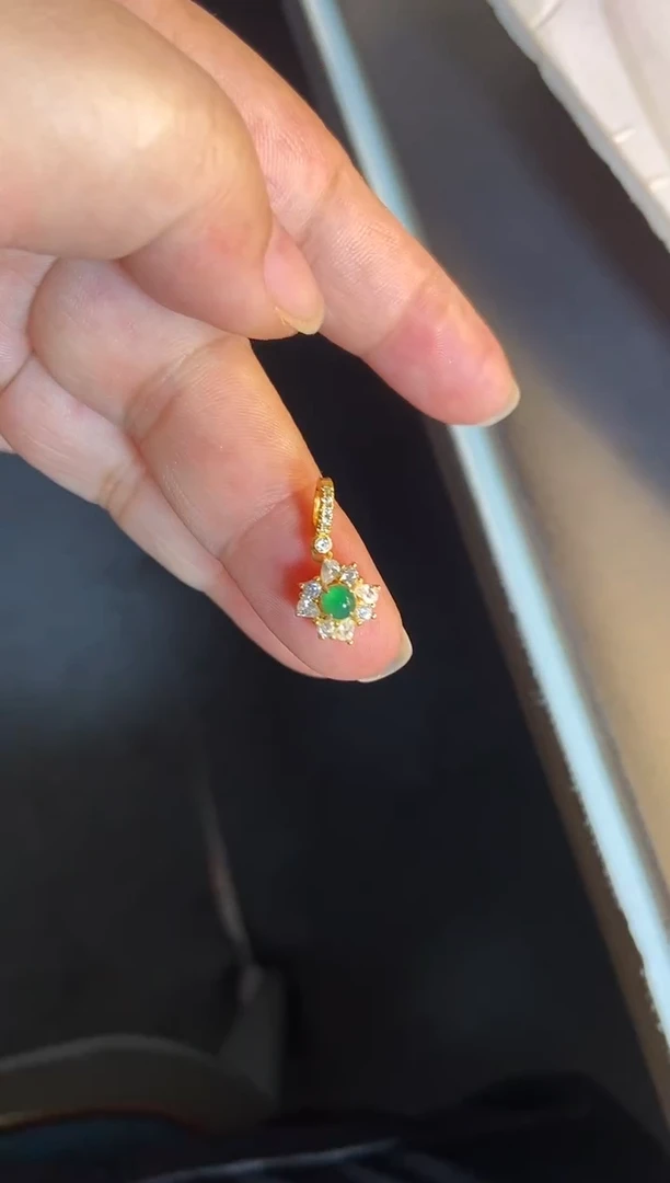 吊坠(不含链)银S925镶嵌翡翠1