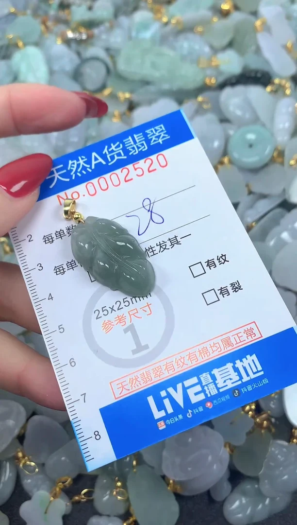 颈饰未镶嵌翡翠净货挂件-2520