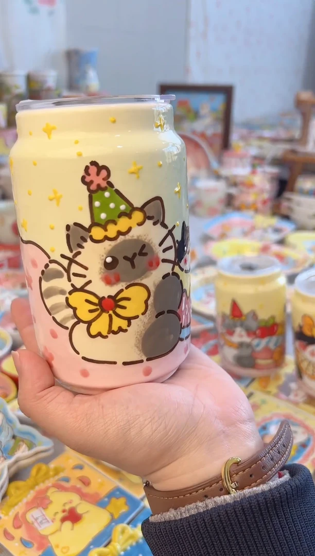 摆件陶景德镇陶瓷手绘微瑕