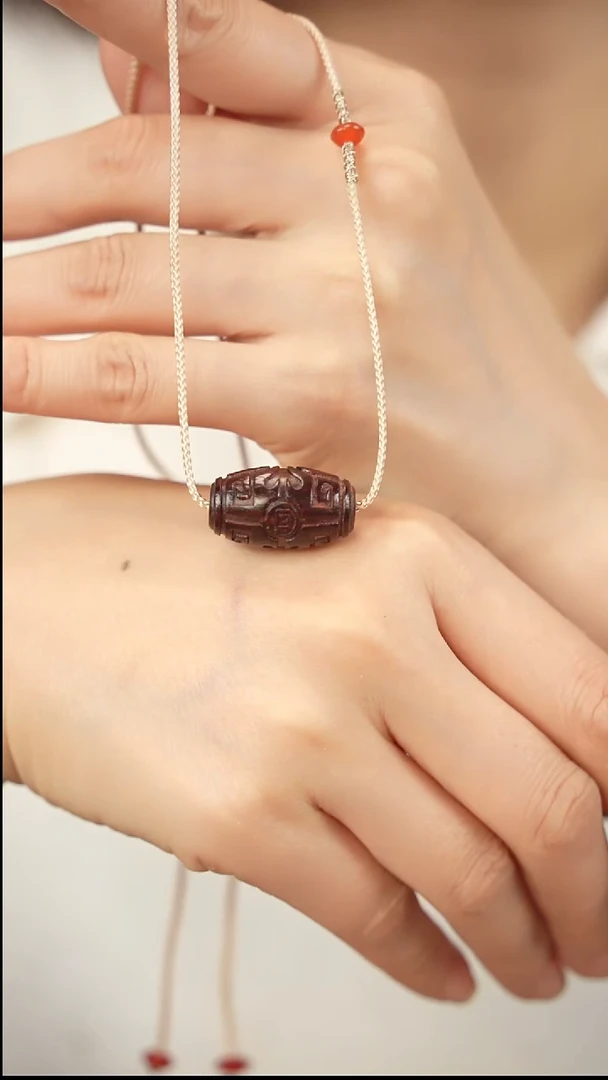 降真香其他红降天珠吊坠-200