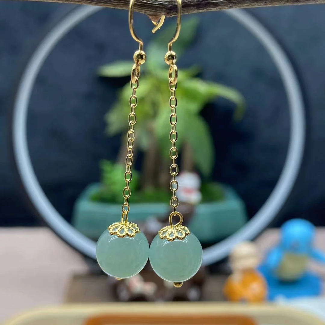 简单大气淡蓝色耳坠0106