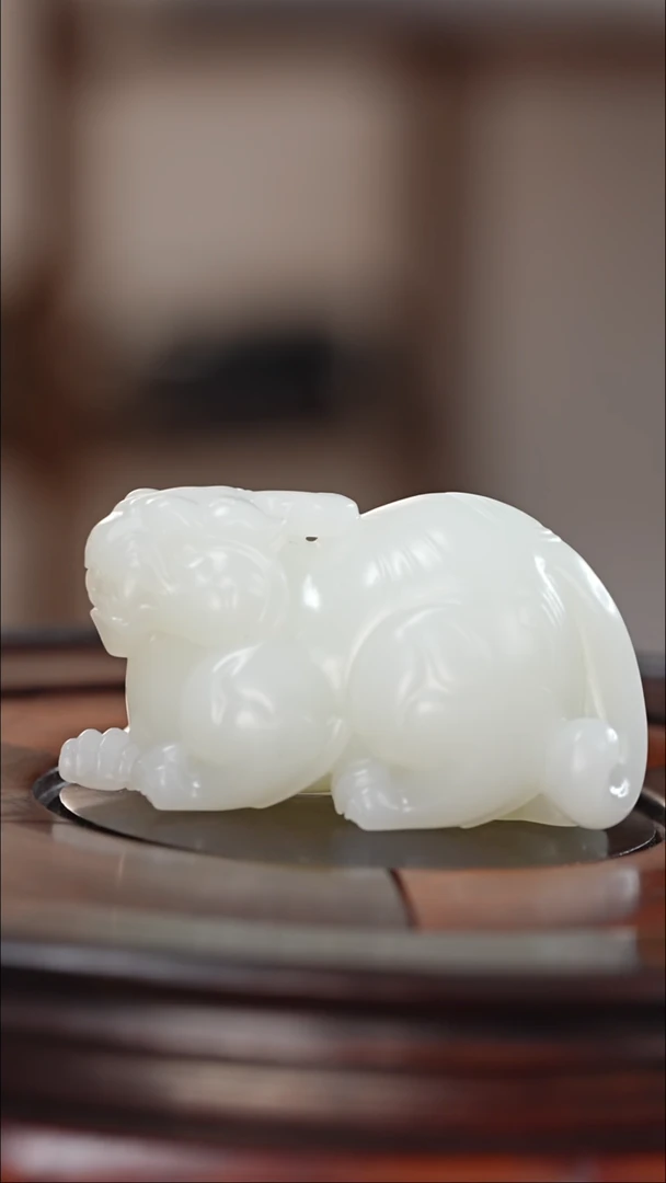 和田玉未镶嵌把件彷***者1