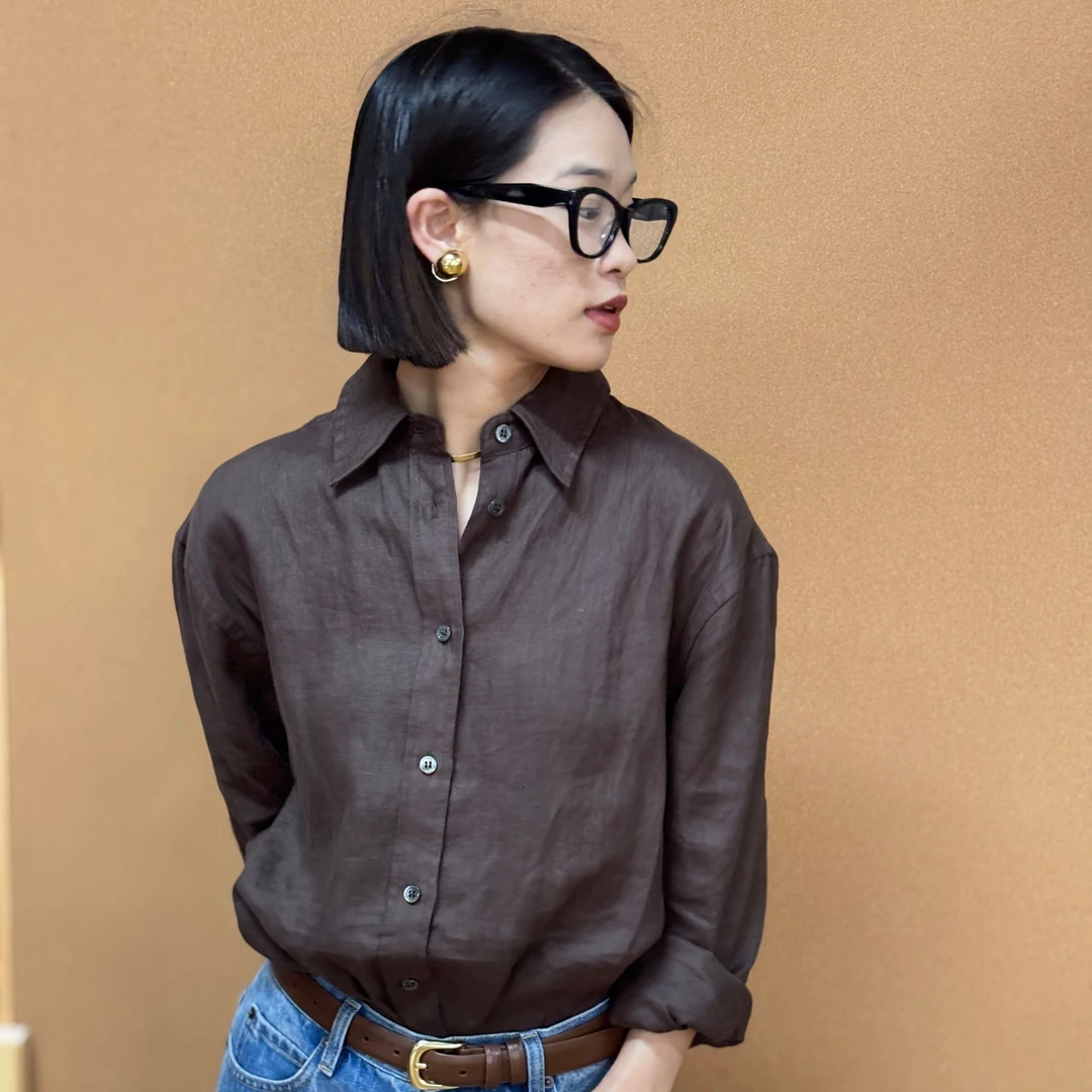 GF都市职场RL经典亚麻衬衫