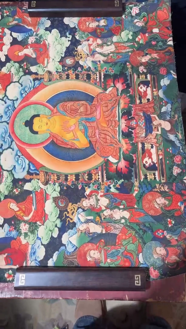 卷轴画龙妹的唐卡tk16