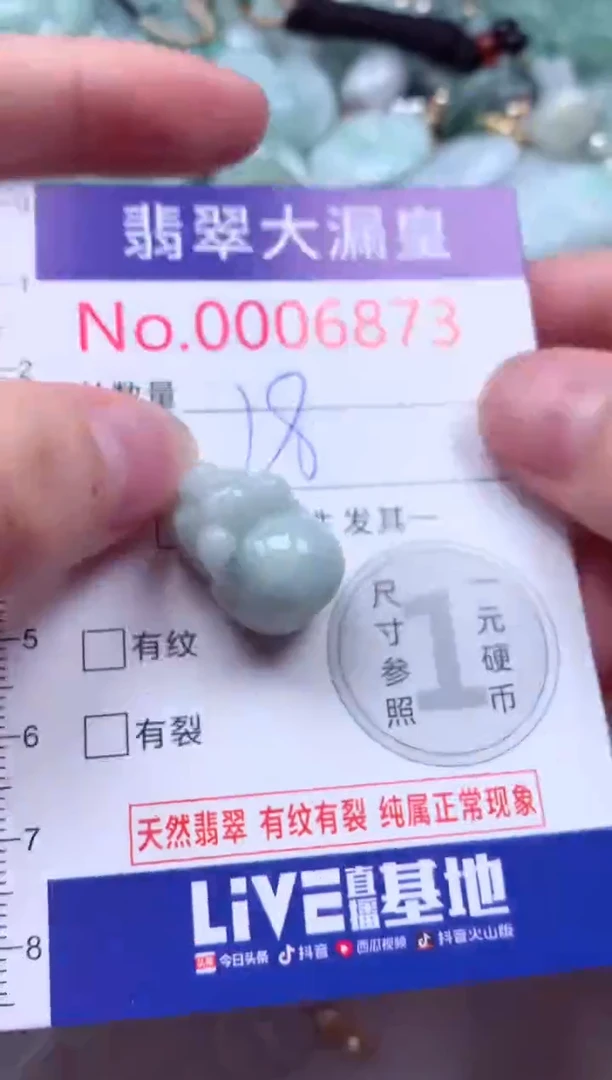 吊坠(不含链)未镶嵌翡翠6873