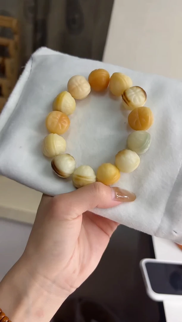 手串菩提根/象牙果沐g09干磨富甲18*19mm手串