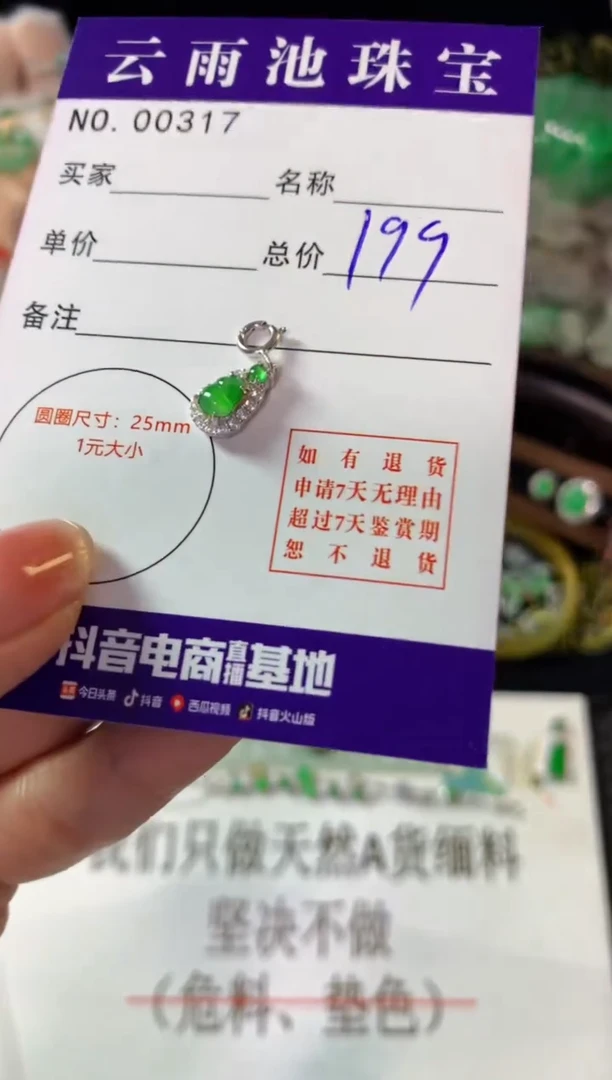 颈饰银S925镶嵌翡翠翡翠
