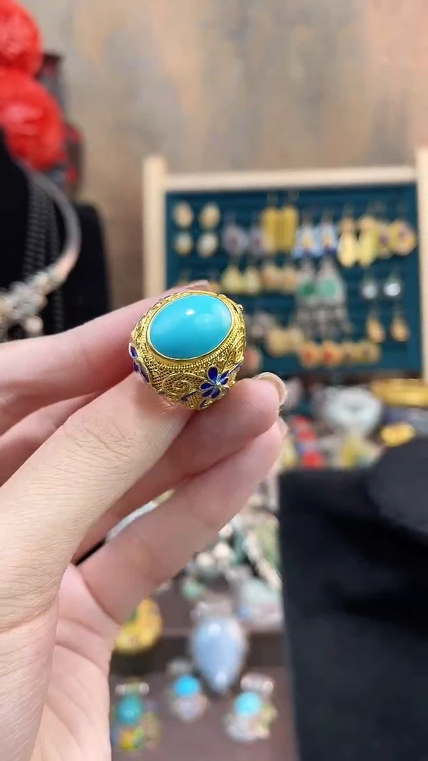 非遗手工花丝镶嵌戒指