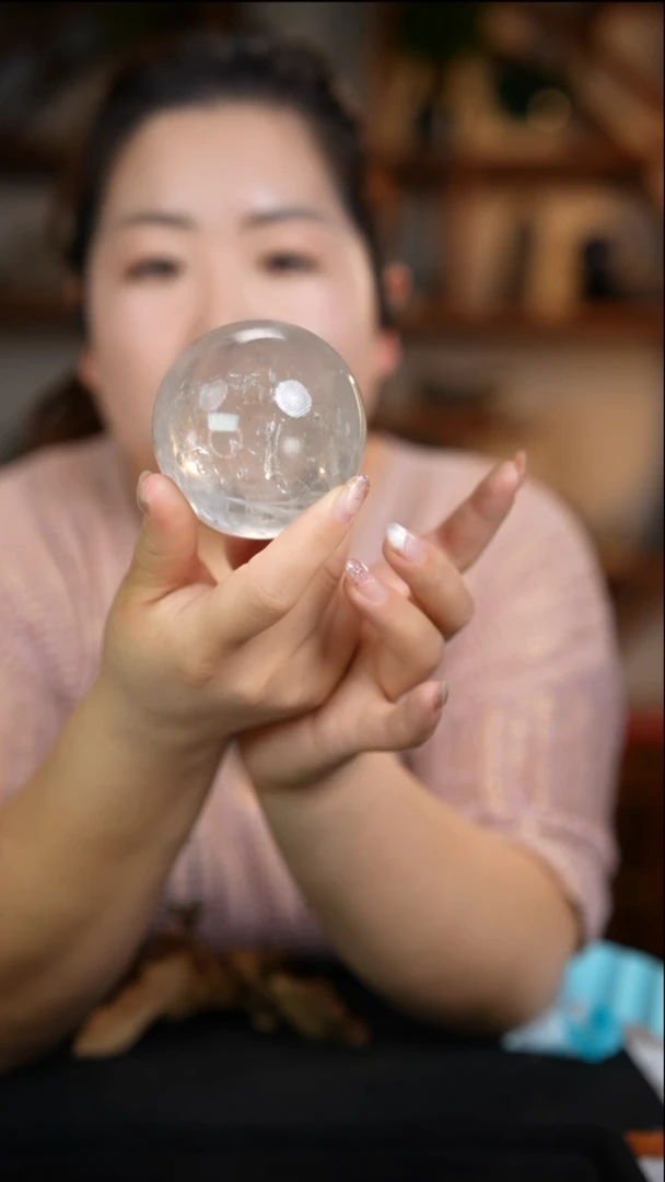 未镶嵌珠宝半成品水晶白水晶球D281
