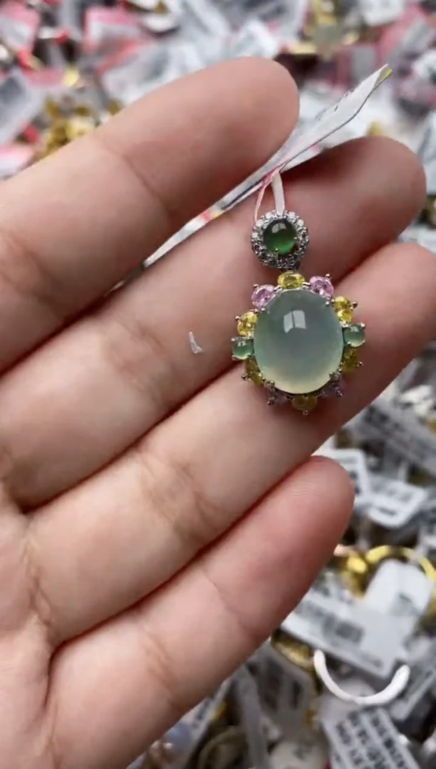 【闪购商品】翡翠戒指银S925镶嵌111111---5