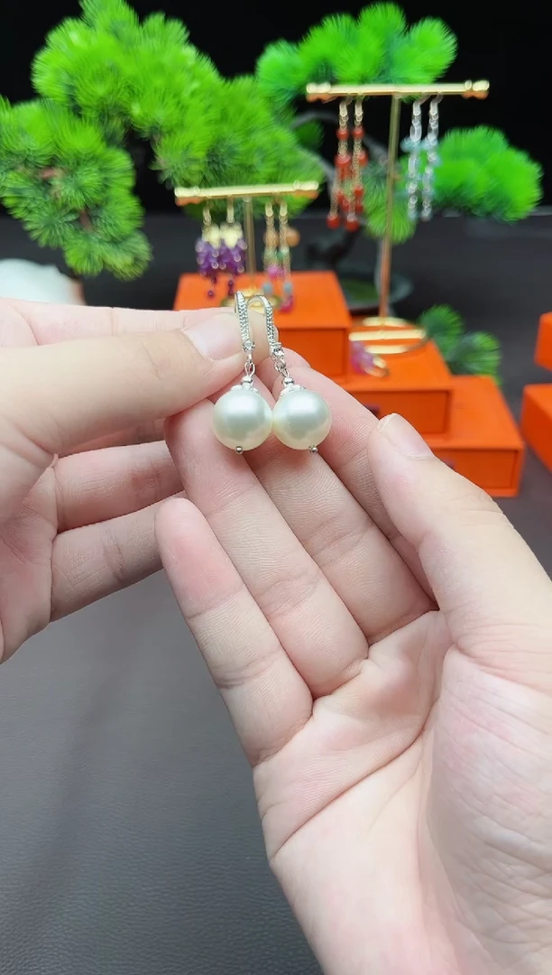 耳饰银S925镶嵌拼合珍珠（马贝珠）239