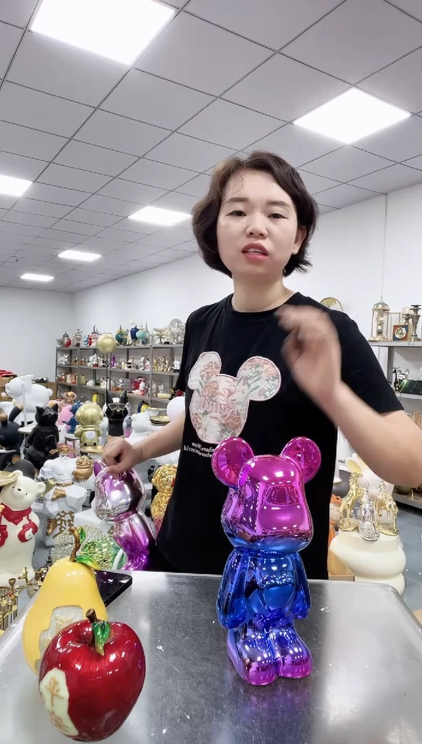 悦美陶瓷爱心熊蓝粉   颜色备注