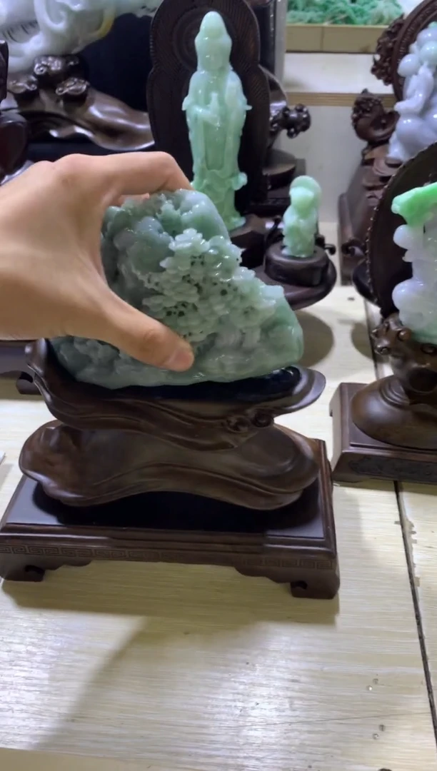 未镶嵌挂件翡翠落***情翡翠摆件
