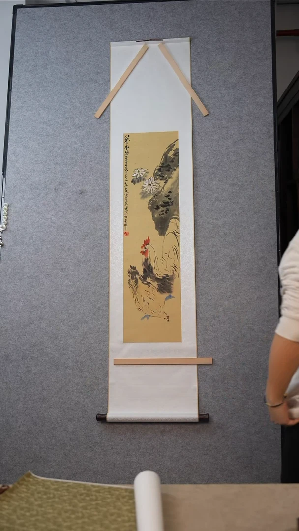 国画周全国老师绘画卷轴   8816