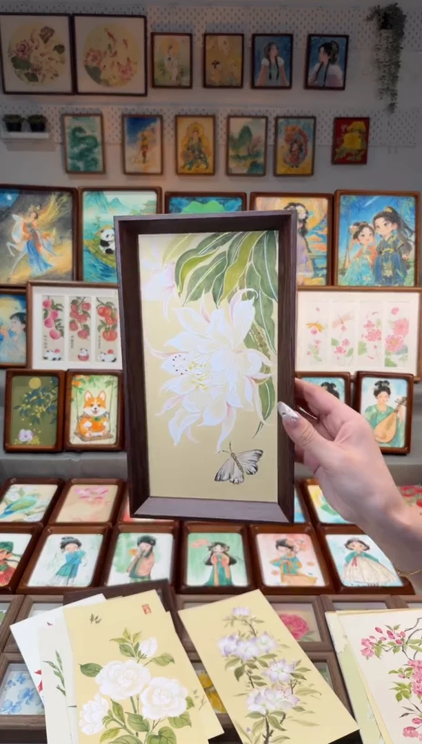 国画昙花 手绘国画27