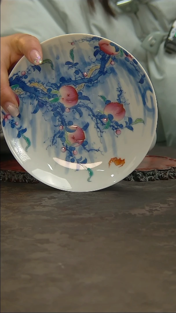 【闪购商品】青花手绘桃子壶承！