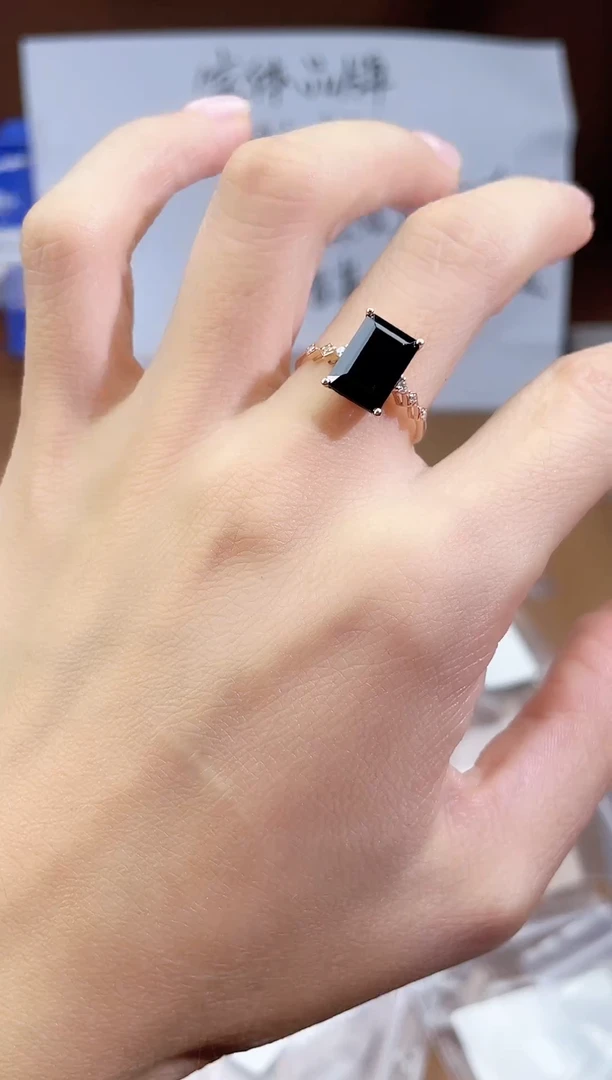 18K金镶嵌戒指碧玺-专柜-15#